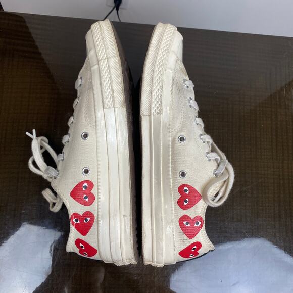 Converse Comme des Garcons Play Multi Heart Sneakers Men's 8 - Picture 5 of 11